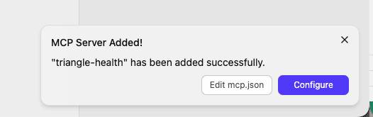LM Studio MCP Server Added confirmation with Configure MCP button